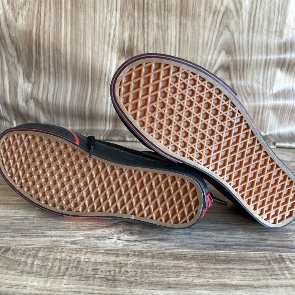 NEW VANS Old Skool Flame Wall Black Black Skate Shoes Sneakers Mens 6.5 Womens 8 - Picture 4 of 7